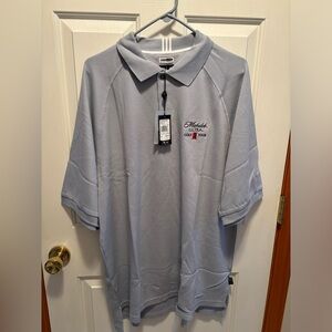 Adidas Light Blue Michelob Ultra Golf Tour Golf Shirt